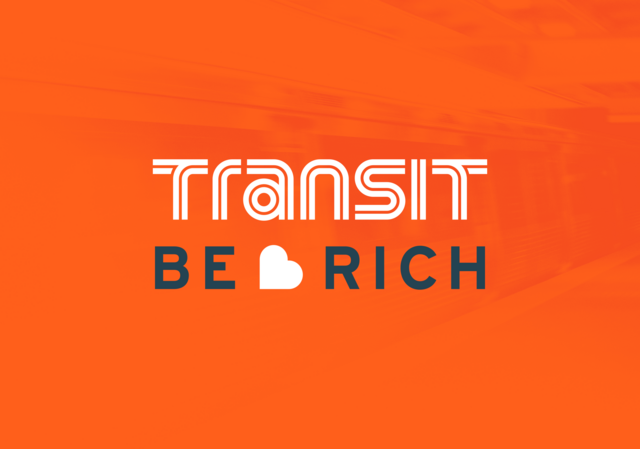 Transit + Be Rich graphic