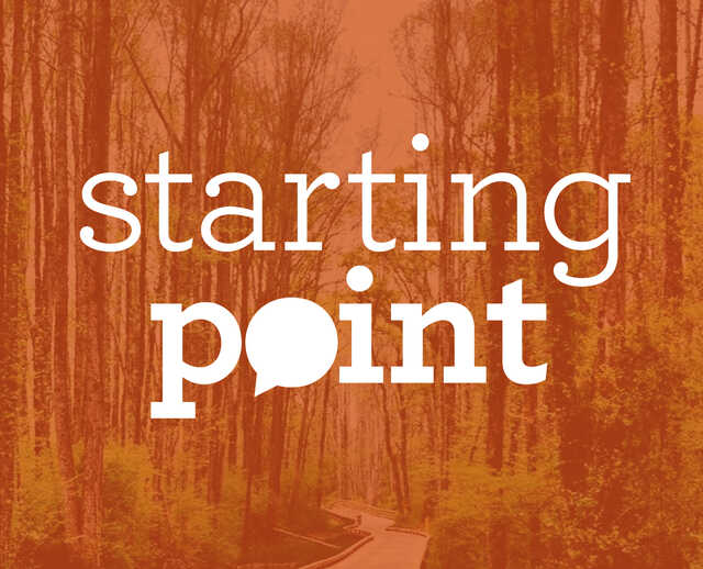 Starting Point logo with orange greenway background